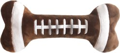 Huxley & Kent Dog Power Plush Football Bone Dog Toy, Brown, Large