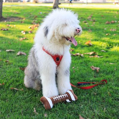 Show full view: Huxley & Kent Dog Power Plush Football Bone Dog Toy, Brown, Small slide 7 of 8