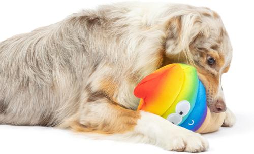Show full view: Huxley & Kent Dog Power Plush Fro-Yo Pride Cone Dog Toy, Rainbow, Large slide 5 of 8