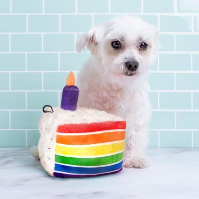 Show full view: Huxley & Kent Dog Power Plush Funfetti Cake Dog Toy, Multicolor, Large slide 6 of 10