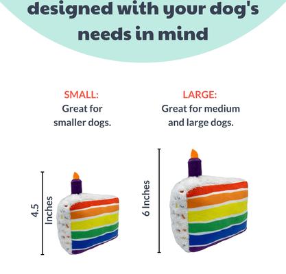 Show full view: Huxley & Kent Dog Power Plush Funfetti Cake Dog Toy, Multicolor, Large slide 3 of 10