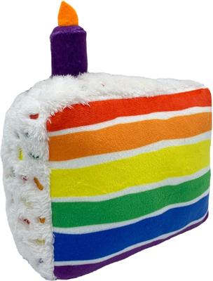 Show full view: Huxley & Kent Dog Power Plush Funfetti Cake Dog Toy, Multicolor, Small slide 1 of 10