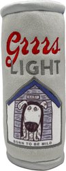 Huxley & Kent Dog Power Plush Grrrs Light Dog Toy, Gray, Small