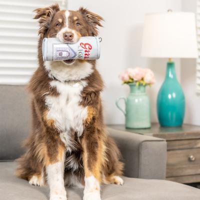 Show full view: Huxley & Kent Dog Power Plush Grrrs Light Dog Toy, Gray, Small slide 5 of 6