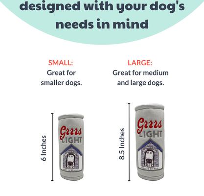 Show full view: Huxley & Kent Dog Power Plush Grrrs Light Dog Toy, Gray, Small slide 3 of 6