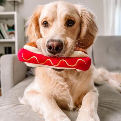 Show full view: Huxley & Kent Dog Power Plush Haute Dawg Dog Toy, Brown, Large slide 5 of 5