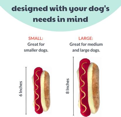 Show full view: Huxley & Kent Dog Power Plush Haute Dawg Dog Toy, Brown, Small slide 3 of 4