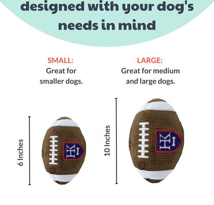 Show full view: Huxley & Kent Dog Power Plush HK Football Dog Toy, Brown/White, Small slide 3 of 8