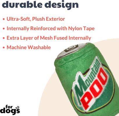 Show full view: Huxley & Kent Dog Power Plush Mountain Poo Dog Toy, Green, Small slide 2 of 8