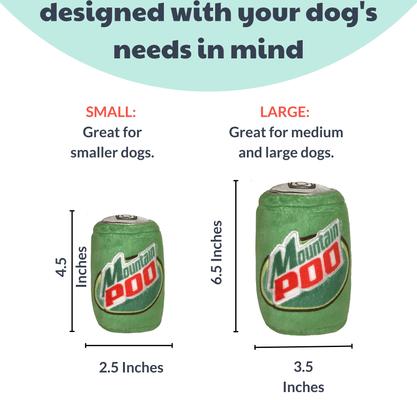 Show full view: Huxley & Kent Dog Power Plush Mountain Poo Dog Toy, Green, Small slide 3 of 8