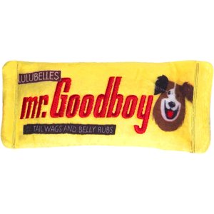 Huxley & Kent Dog Power Plush Mr. Goodboy Dog Toy, Yellow, Large
