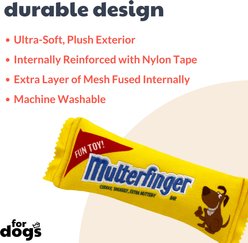 Huxley & Kent Dog Power Plush Mutterfinger Dog Toy, Yellow, Small slide 2 of 4