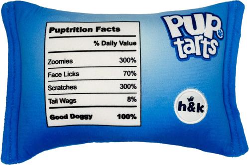 Show full view: Huxley & Kent Dog Power Plush Pup-Tarts Frosted Pawberry Dog Toy, Blue/Red, Small slide 7 of 8