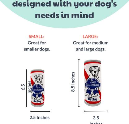 Show full view: Huxley & Kent Dog Power Plush Pups Blue Ribbon Dog Toy, White/Red/Blue, Large slide 3 of 7