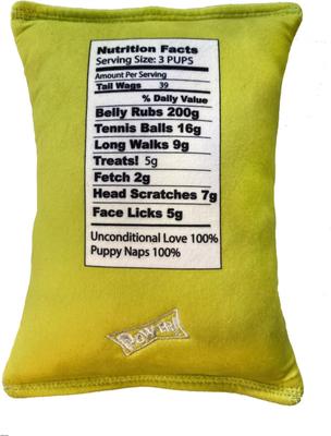 Show full view: Huxley & Kent Dog Power Plush Skinny Pup Dog Toy, White/Green/Red, Small slide 6 of 7