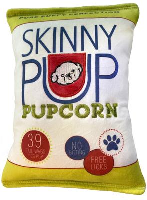 Show full view: Huxley & Kent Dog Power Plush Skinny Pup Dog Toy, White/Green/Red, Small slide 5 of 7