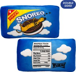 Huxley & Kent Dog Power Plush Snoreo Cookies Dog Toy, Blue, Large