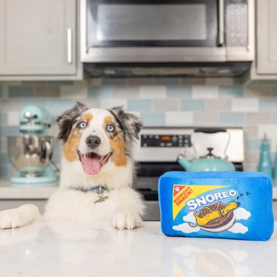 Show full view: Huxley & Kent Dog Power Plush Snoreo Cookies Dog Toy, Blue, Large slide 5 of 11