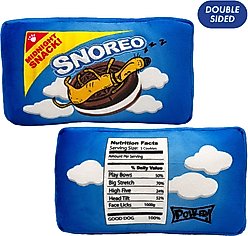 Huxley & Kent Dog Power Plush Snoreo Cookies Dog Toy, Blue, Small