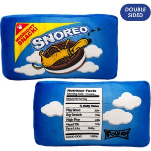 Huxley & Kent Dog Power Plush Snoreo Cookies Dog Toy, Blue, Small