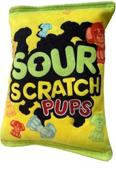 Huxley & Kent Dog Power Plush Sour Scratch Dog Toy, Green/Black, Small slide 2 of 6