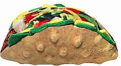 Huxley & Kent Dog Power Plush Taco Tuesday Dog Toy, Brown, Small