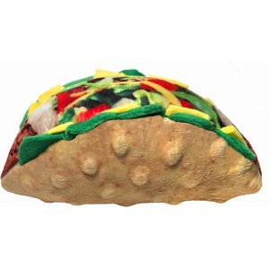 Huxley & Kent Dog Power Plush Taco Tuesday Dog Toy, Brown, Small
