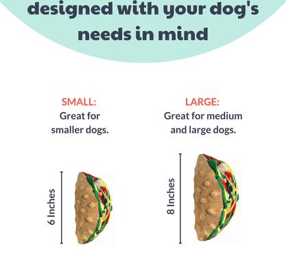 Show full view: Huxley & Kent Dog Power Plush Taco Tuesday Dog Toy, Brown, Small slide 3 of 10