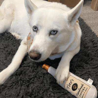 Show full view: Huxley & Kent Dog Power Plush Toto's Pawdka Dog Toy, Gray, Large slide 9 of 11