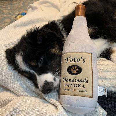 Show full view: Huxley & Kent Dog Power Plush Toto's Pawdka Dog Toy, Gray, Large slide 6 of 11