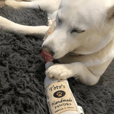 Show full view: Huxley & Kent Dog Power Plush Toto's Pawdka Dog Toy, Gray, Small slide 9 of 12