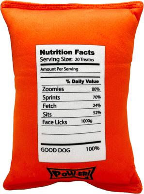Show full view: Huxley & Kent Dog Power Plush Treatos Snacks Dog Toy, Orange, Large slide 9 of 10