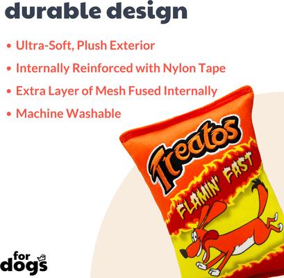 Show full view: Huxley & Kent Dog Power Plush Treatos Snacks Dog Toy, Orange, Large slide 2 of 10