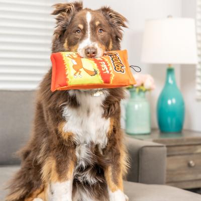 Show full view: Huxley & Kent Dog Power Plush Treatos Snacks Dog Toy, Orange, Small slide 5 of 10