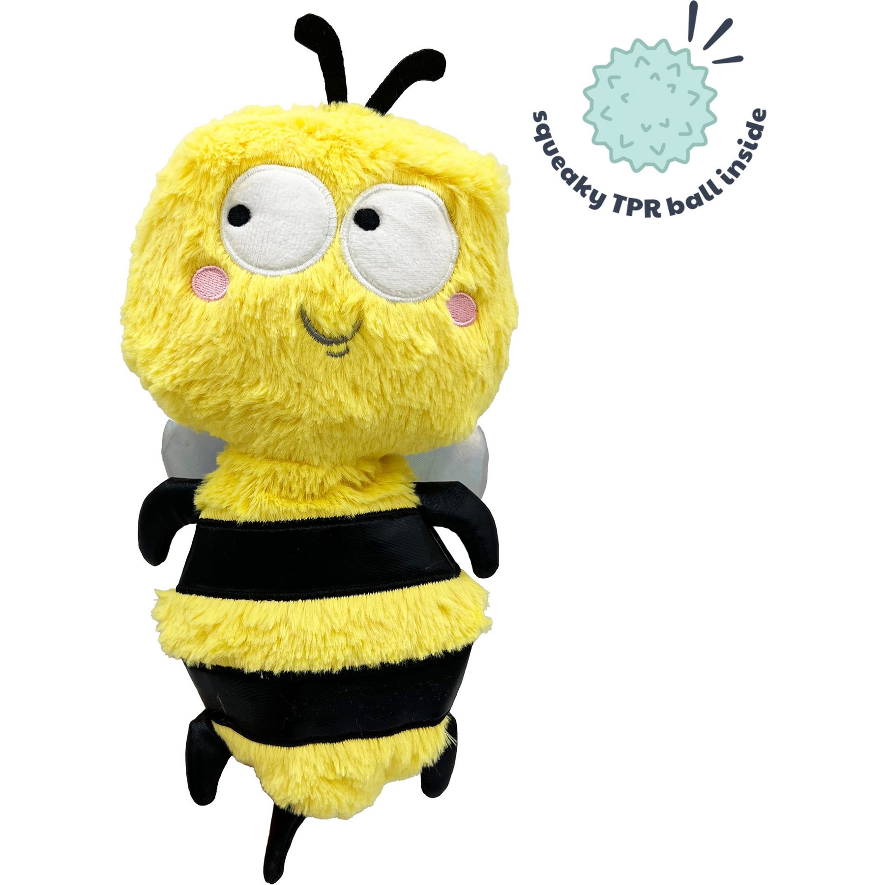 Huxley & Kent Dog Slappies Buzz Bee Dog Toy, Yellow/Black, Small
