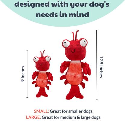 Show full view: Huxley & Kent Dog Slappies Claude Lobster Dog Toy, Red, Small slide 3 of 10