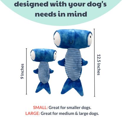 Show full view: Huxley & Kent Dog Slappies Jack Hammerhead Dog Toy, Blue, Large slide 3 of 10