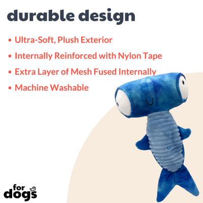 Show full view: Huxley & Kent Dog Slappies Jack Hammerhead Dog Toy, Blue, Small slide 2 of 10