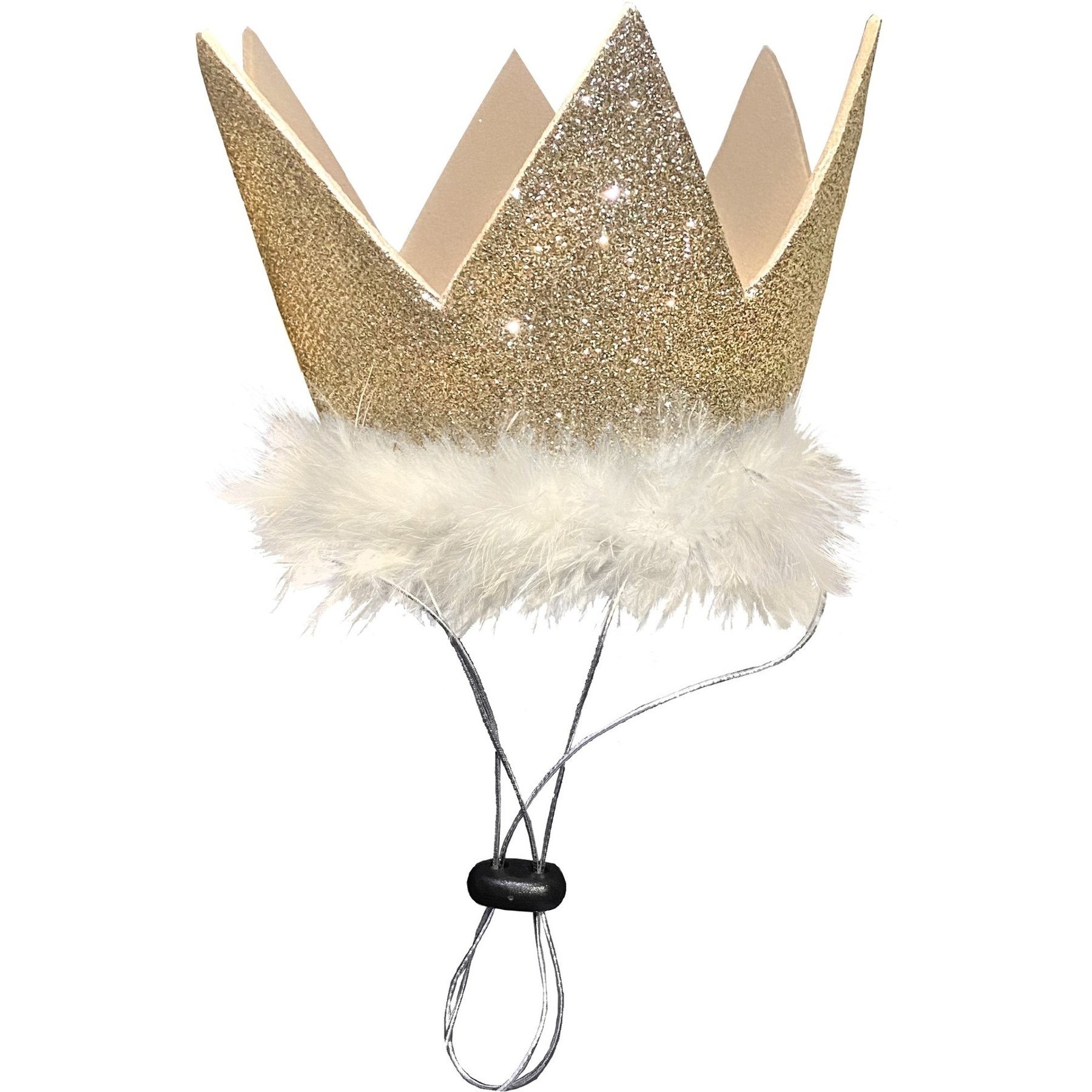 Huxley & Kent Party Crown Dog & Cat Hat, Gold, Large