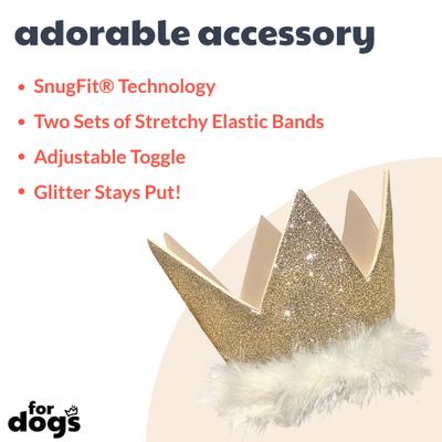 Show full view: Huxley & Kent Party Crown Dog & Cat Hat, Gold, Small slide 3 of 11