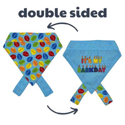 Show full view: Huxley & Kent Party Time 2.0 Dog & Cat Bandana, Blue, Small slide 1 of 9