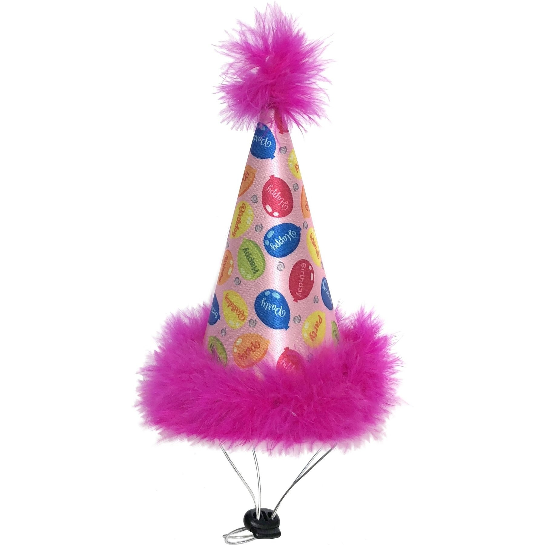 Huxley & Kent Party Time Dog & Cat Party Hat, Pink, Large