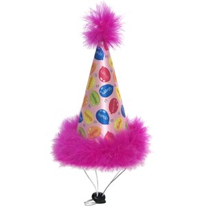 Huxley & Kent Party Time Dog & Cat Party Hat, Pink, Large