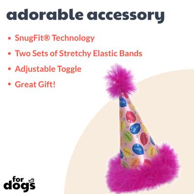 Show full view: Huxley & Kent Party Time Dog & Cat Party Hat, Pink, Large slide 2 of 11