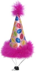 Huxley & Kent Party Time Dog & Cat Party Hat, Pink, Small slide 1 of 9