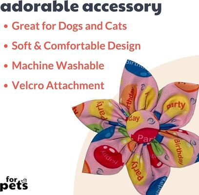 Show full view: Huxley & Kent Party Time Pinwheel Dog & Cat Collar Accessory, Multicolor, Large slide 2 of 6