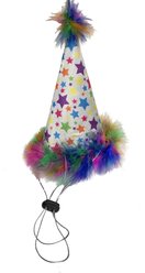 Huxley & Kent Superstar Dog & Cat Party Hat, Silver, Large