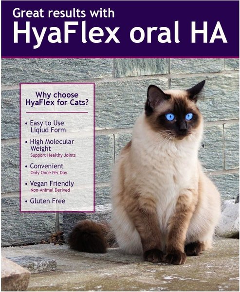 Show full view: Hyalogic HyaFlex Hyalogic Hyaluronic Acid Hip & Joint Formula Cat Supplement, 1-fl oz bottle slide 5 of 9