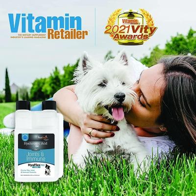 Show full view: Hyalogic HyaFlex Hyalogic Pro Pure Hyaluronic Acid Zinc Joint & Immune Support Dog Supplement, 8-fl oz bottle slide 9 of 10