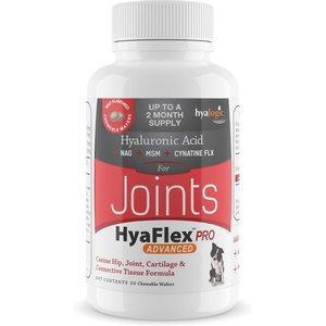 Hyalogic HyaFlex Pro Hyaluronic Acid Advanced Joint Support Dog Supplement, 30 count
